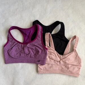 Women’s Racerback Sports Bra Bundle Athleta New Balance Champion Athletic Gym D